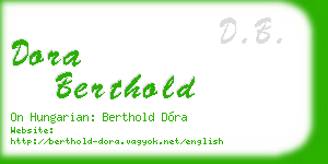 dora berthold business card